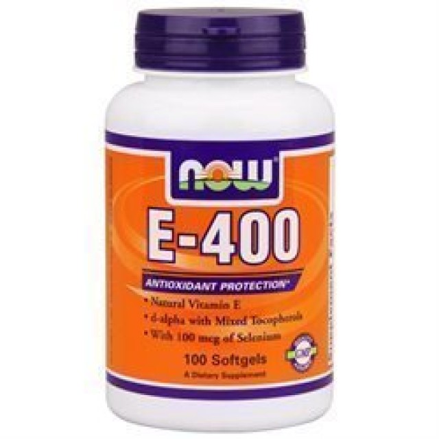 Now E400 IU w/ Selenium 100 softgels