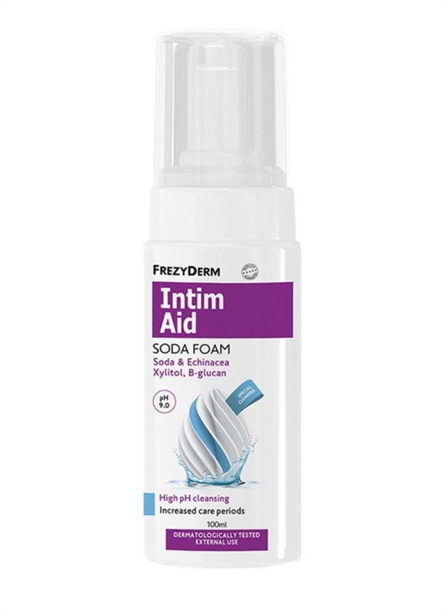 Frezyderm Intim Aid Soda Foam Ph9.0 Αφρός Καθαρισμού Ευαίσθητης Περιοχής Περιόδους Αυξημένης Φροντίδας 100ml