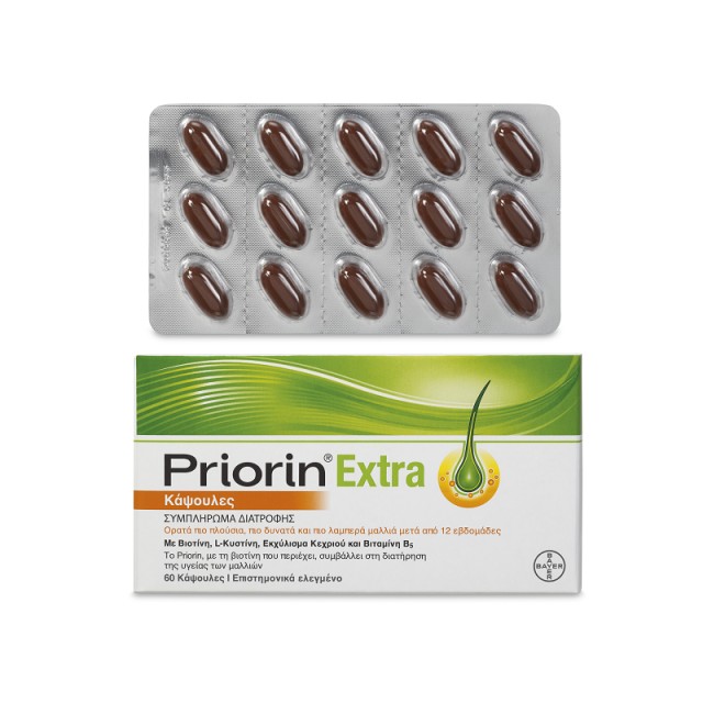 Priorin® Extra Συμπλήρωμα Διατροφής για την Υγεία των Μαλλιών 60 Κάψουλες