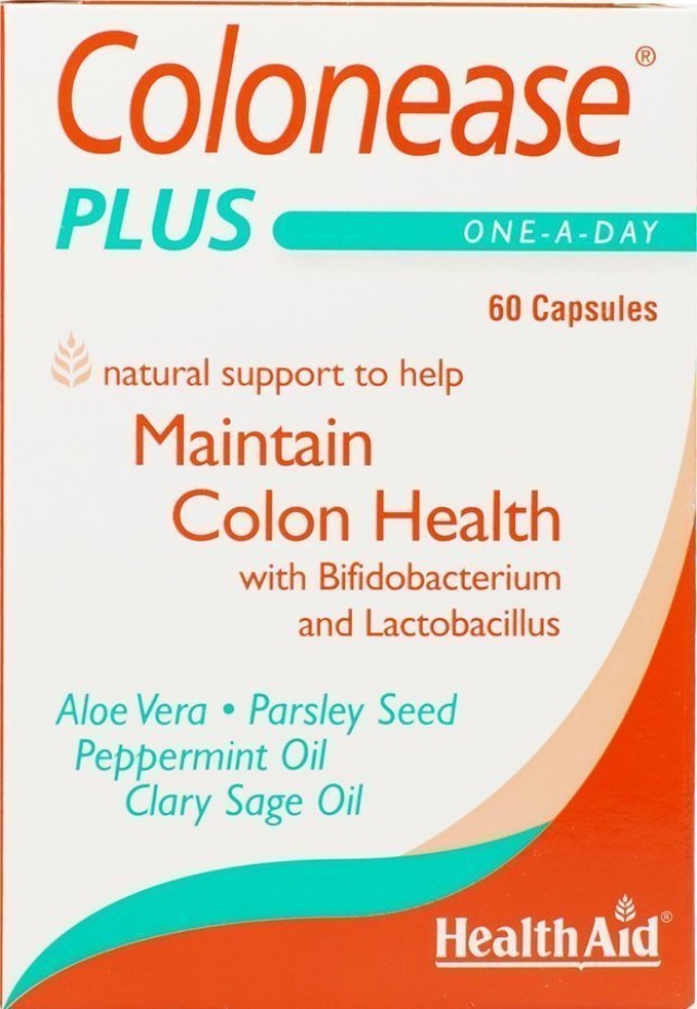 Health Aid Colonease Plus Αλόη Βέρα, Φυσικά Έλαια & Προβιοτικά για Υγιές Έντερο 60caps