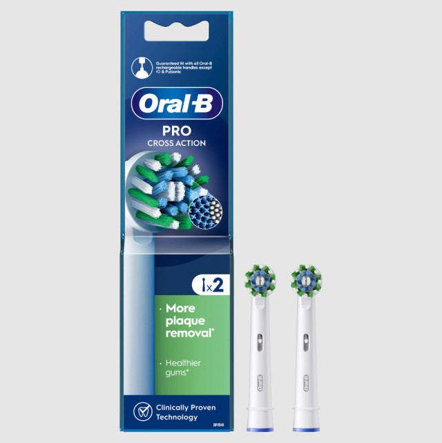 Oral-B Pro Cross Action Ανταλλακτικές Κεφαλές 2τμχ