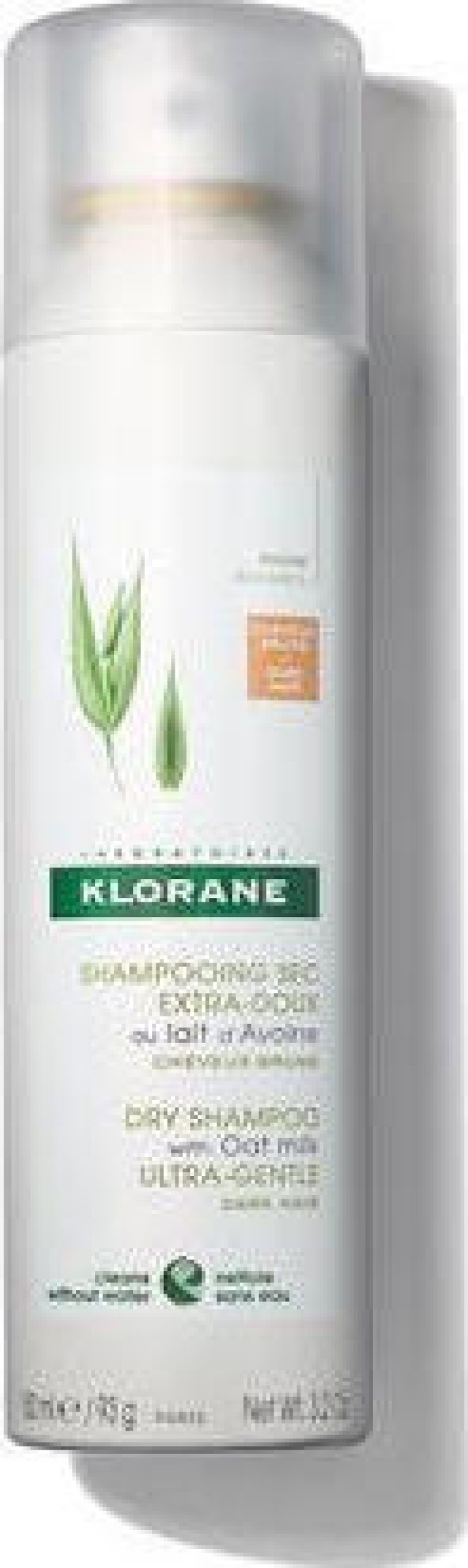 Klorane Avoine, Dry Shampoo Καθημερινής Χρήσης για Καστανά/Μαύρα Μαλλιά με Βρώμης 50ml