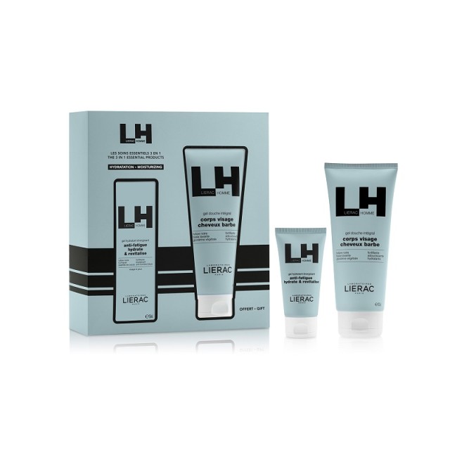 LIERAC Promo Homme Energizing Moisturizing 3 in 1 Ενυδατικό Gel Προσώπου για Τόνωση 50ml & Δώρο Shower Gel 200ml