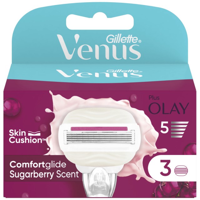 GILLETTE VENUS COMFORTGLIDE SUGARBERRY ΑΝΤΑΛΛΑΚΤΙΚΑ 3ΤΜΧ