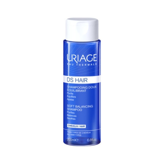 Uriage Ds Hair Soft Balancing Shampoo Απαλό Σαμπουάν Εξισορρόπησης, 200ml