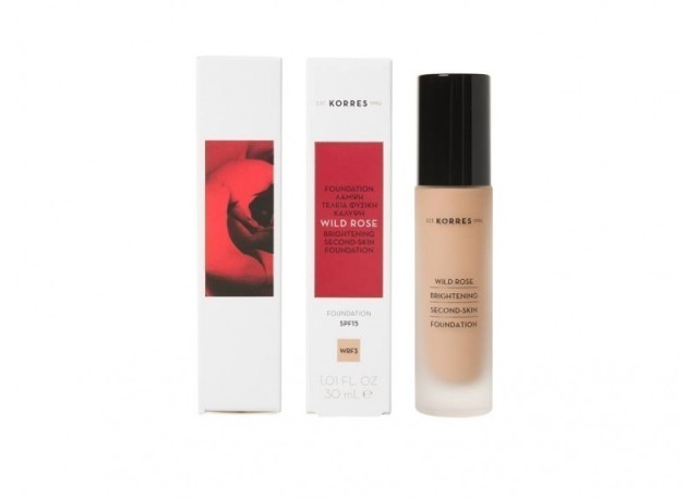 Korres Foundation Make Up Άγριο Τριαντάφυλλο SPF15 WRF3, 30ml