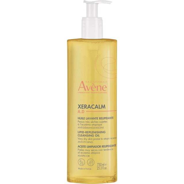 Avene Xeracalm A.d Λάδι Καθαρισμού για το Πρόσωπο με Γλυκερίνη Κατάλληλο για Ατοπική Επιδερμίδα 750ml