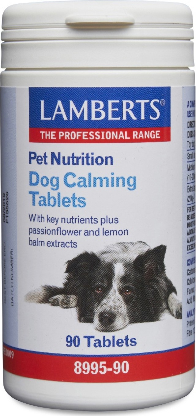 Lamberts Pet Nutrition Dog Calming Tablets Συμπλήρωμα Διατροφής Σκύλου 90tabs