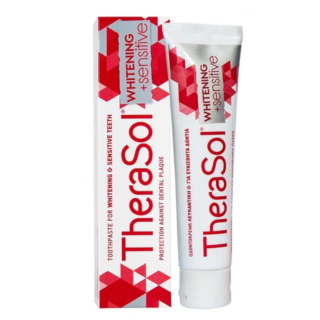 Therasol Whitening & Sensitive Οδοντόκρεμα για Ευαίσθητα Δόντια , Λεύκανση & Πλάκα 75ml