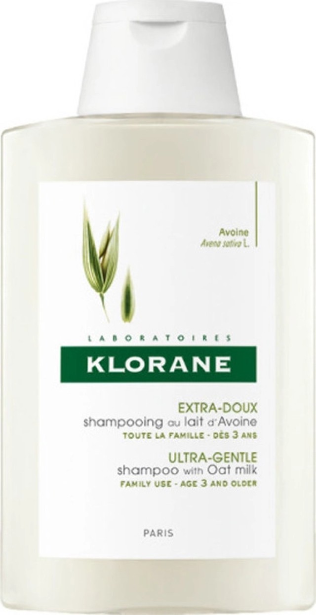 Klorane Ultra Gentle Shampoo with Oat Milk Σαμπουάν με Γαλάκτωμα Βρώμης για Ευαίσθητα Μαλλιά, 100ml