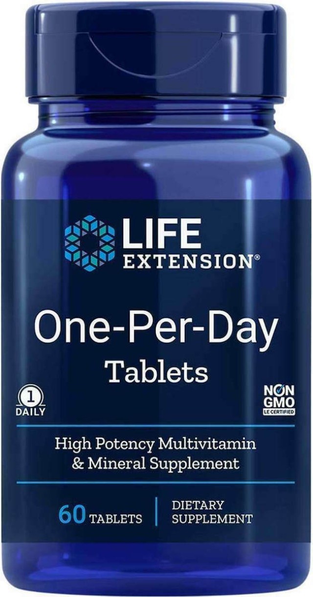 Life Extension One per Day, 60 vtabs - Ισχυρή Πολυβιταμίνη για Τόνωση & Ενέργεια