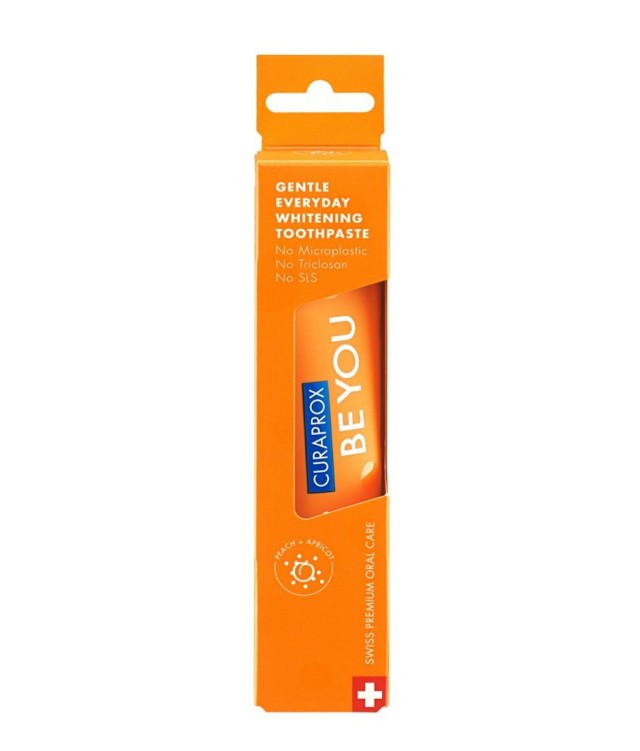 Curaprox Be You Gentle Everyday Whitening Toothpaste Peach & Apricot Λευκαντική Οδοντόκρεμα με Ροδάκινο & Βερύκοκο, 60ml