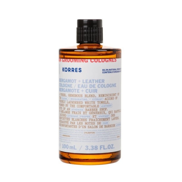 Korres ​Athenian Grooming Περγαμόντο & Δέρμα Eau de Cologne 100ml