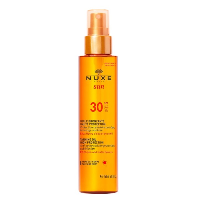 Nuxe Tanning Oil High Protection SPF30 Λάδι Μαυρίσματος για Πρόσωπο & Σώμα 150ml