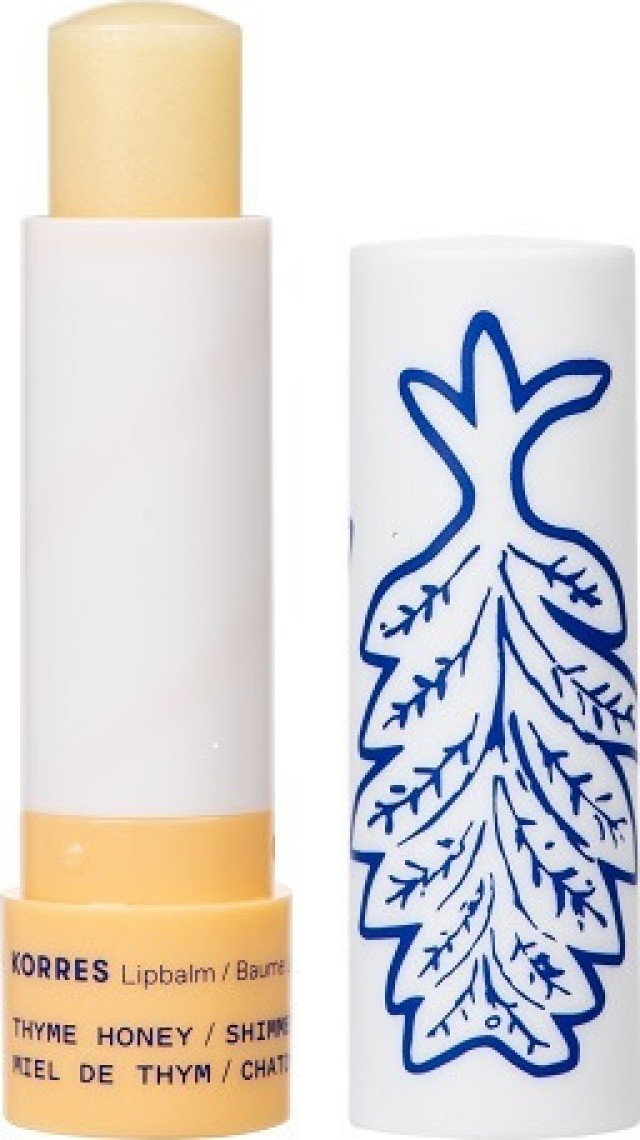 Korres Lip Balm Thyme Honey Shimmery Εντατική Ενυδατική Φροντίδα για τα Χείλη με Μέλι για Υγιή & Λαμπερή Όψη 4.5g