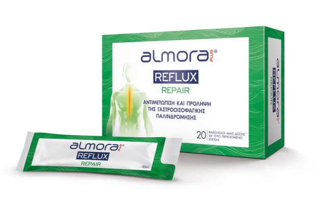 Elpen Almora Plus Reflux Repair για την Αντιμετώπιση & Πρόληψη της Γαστροοισοφαγικής Παλινδρόμησης 20 Φακελάκια x 10ml.