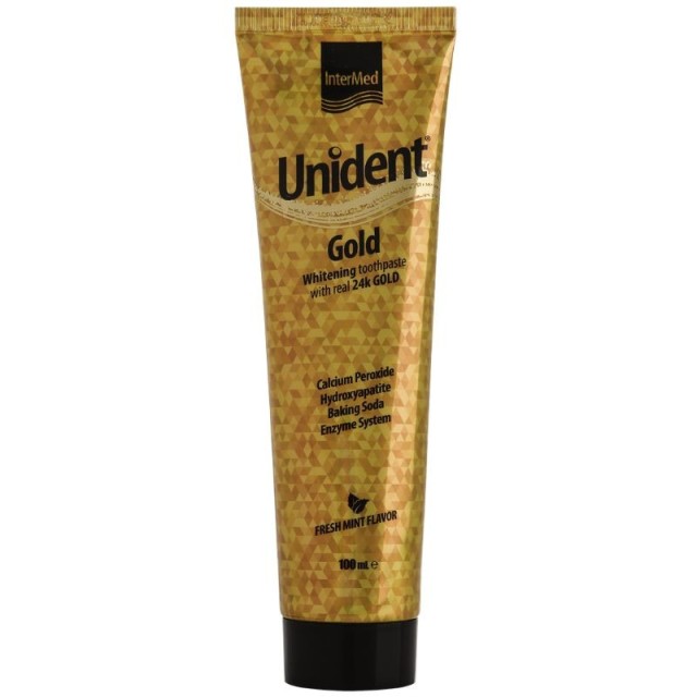 Intermed Unident Gold Toothpaste Λευκαντική Οδοντόπαστα 100ml