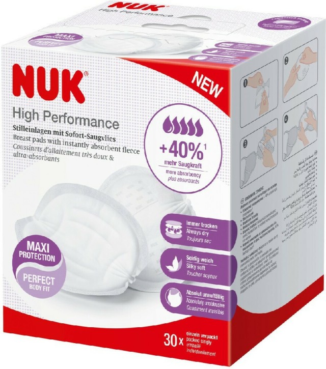 NUK Επιθέματα Στήθους High Performance 30 Tεμάχια