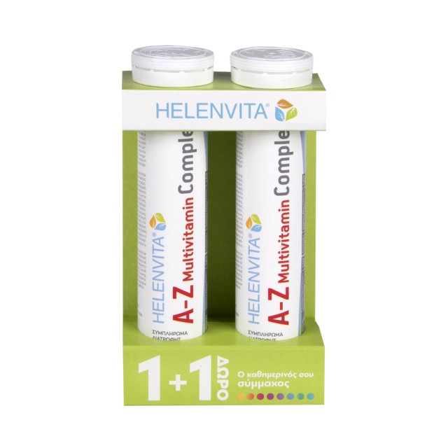 Helenvita 1+1 ΔΩΡΟ A-Z Multivitamin Complex, Πολυβιταμίνη με Γεύση Τροπικών Φρούτων 2x 20 Αναβράζοντα Δισκία