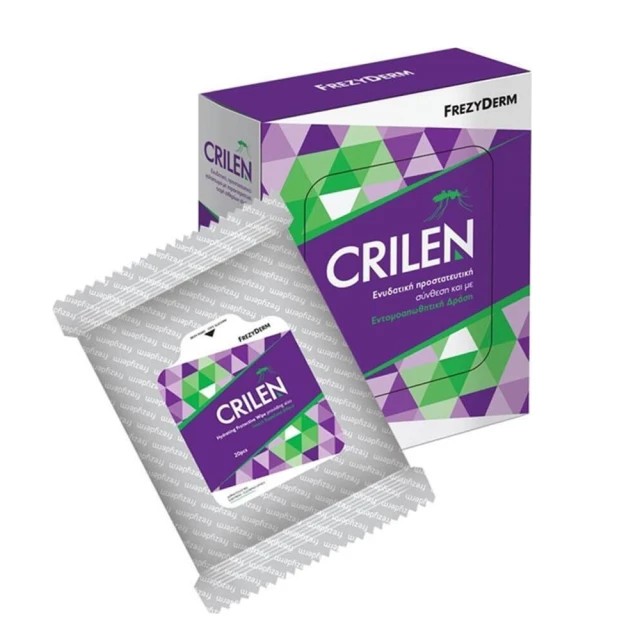 Frezyderm Crilen Εντομοαπωθητικά Μαντηλάκια Υγρά Κατάλληλα για Παιδιά 20τμχ