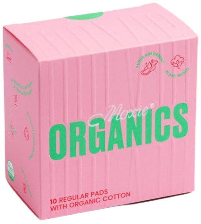 Moxie Organics Regular Daytime Pads with Wings 10pcs