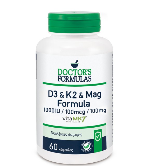 DOCTORS FORMULA D3 1000IU & K2 100mcg & Mag 100mg Formula 60 Κάψουλες