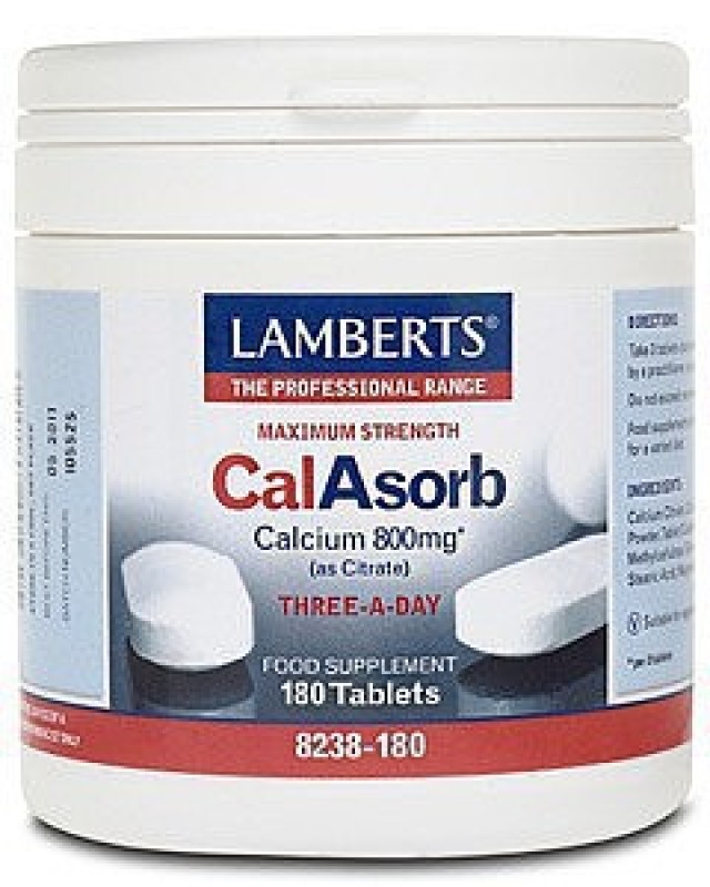 Lamberts CalAsorb Calcium 800mg, 180tabs