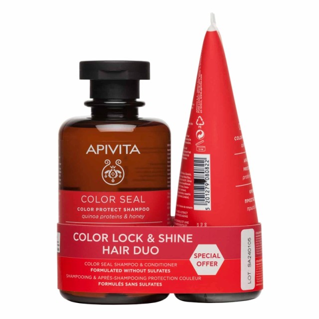 Apivita Promo Pack Color Seal Shampoo 250ml & Color Seal Conditioner 150ml