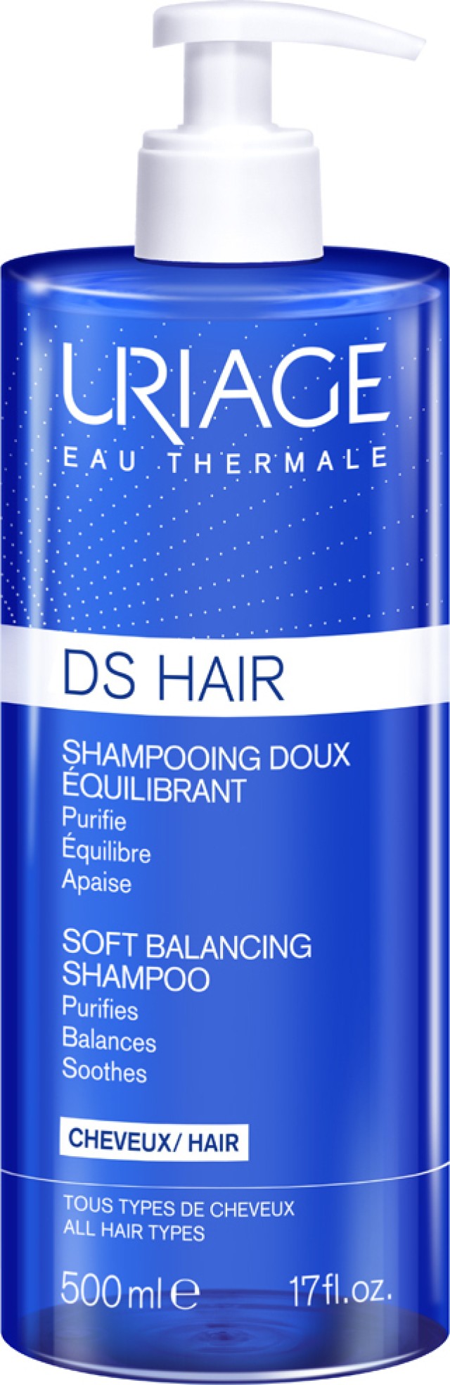 Uriage DS Hair Soft Balancing Shampoo Απαλό Σαμπουάν Εξισορρόπησης 500ml