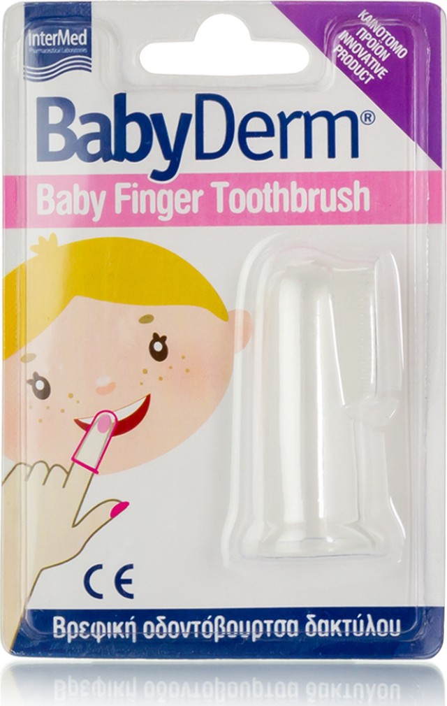 Intermed Babyderm Baby Finger Toothbrush Βρεφική Οδοντόβουρτσα Δακτύλου, 1 τεμάχιο