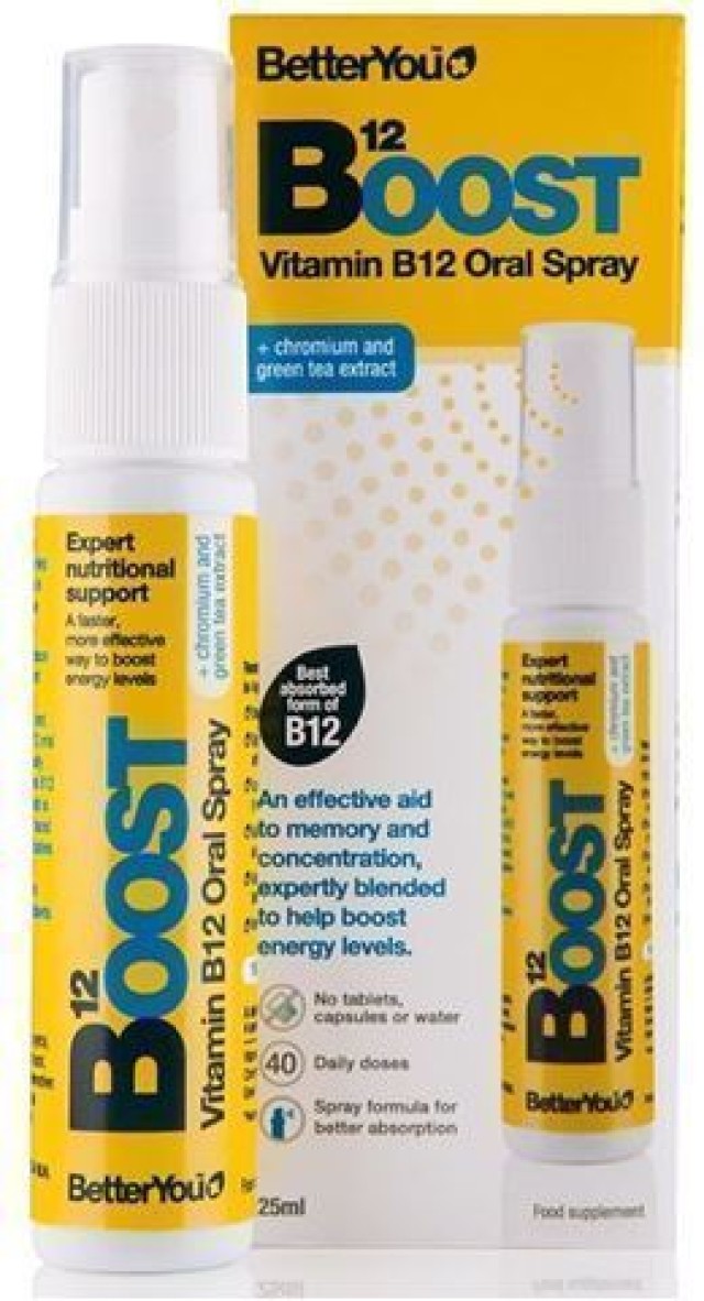 BetterYou Boost B12 Υπογλώσσιο spray βιταμίνης Β12 25ml