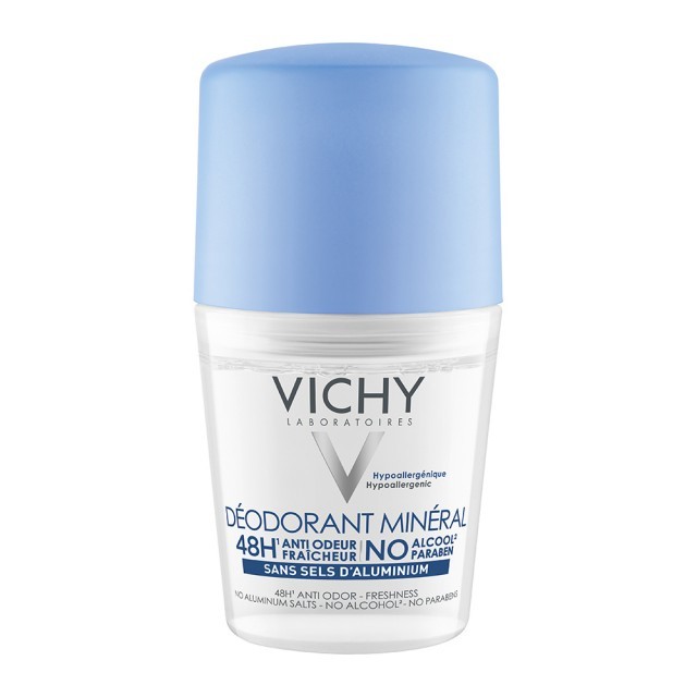 VICHY DÉODORANT Mineral 48h Αποσμητικό Χωρίς Άλατα Αλουμινίου Roll-On 50ml