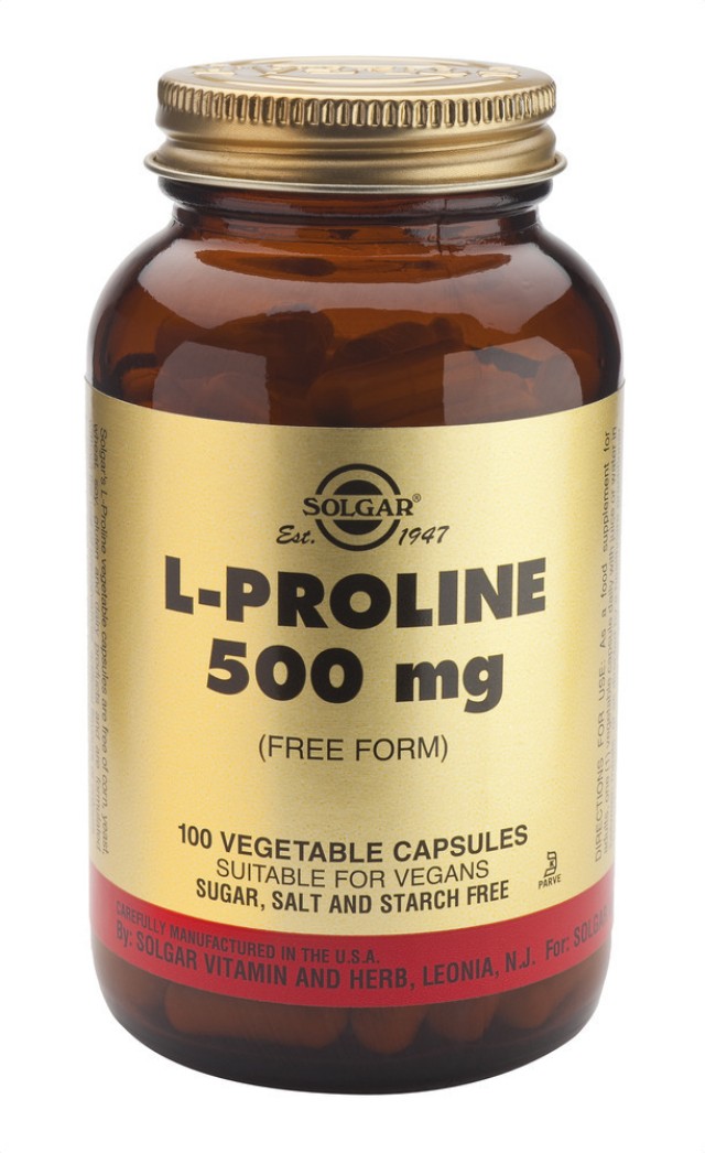 SOLGAR L-PROLINE 500mg veg.caps 100s