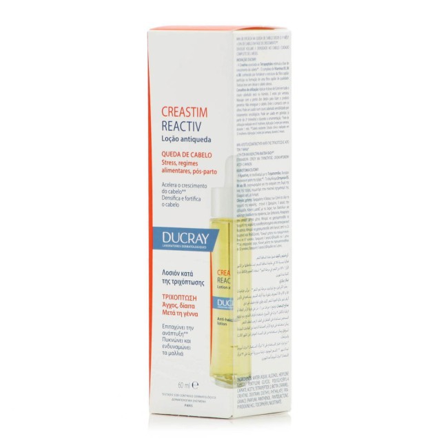 Ducray Creastim Reactiv Lotion Antichute Τονωτική Λοσιόν για τα Μαλλιά, 60ml