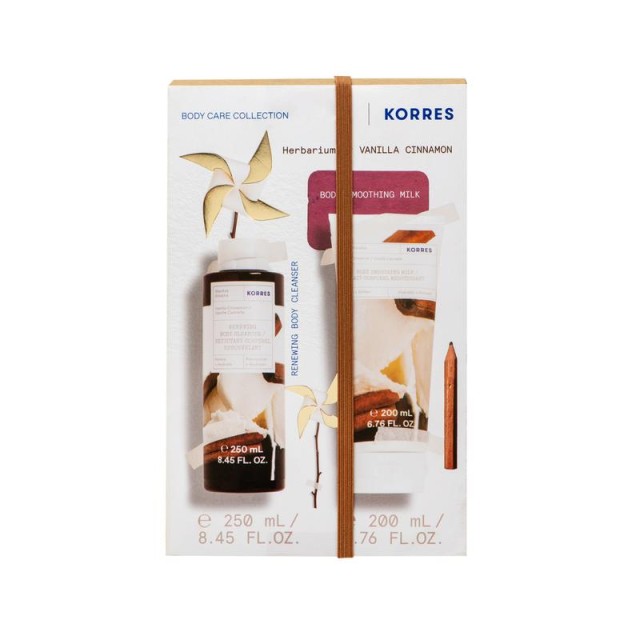 Korres Promo Pack Herbarium of Vanilla Cinnamon, Βανίλια Κανέλα Αφρόλουτρο 250ml + Γαλάκτωμα Σώματος 200ml