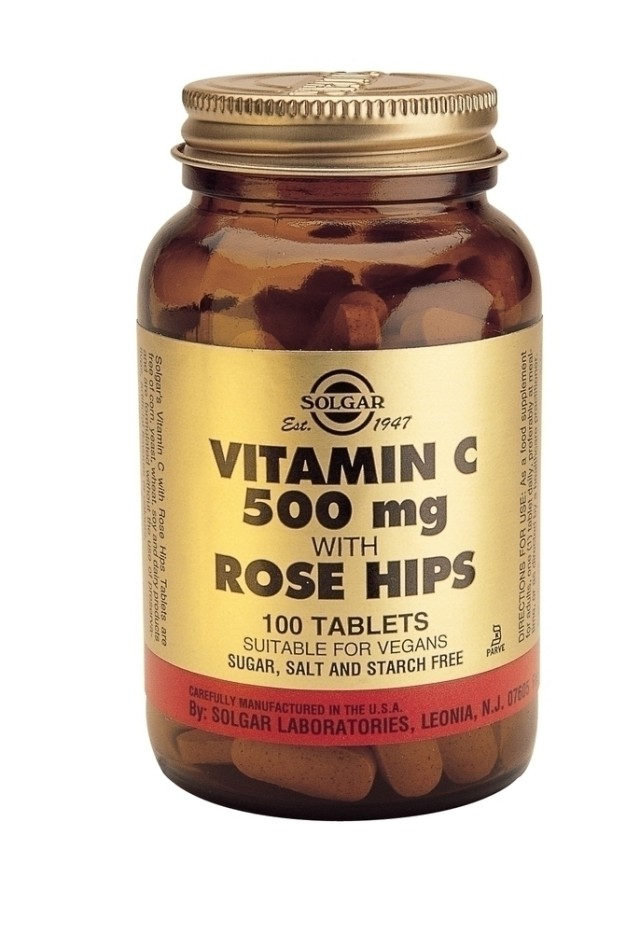 SOLGAR VIT C ROSE HIPS 500MG TABS100S