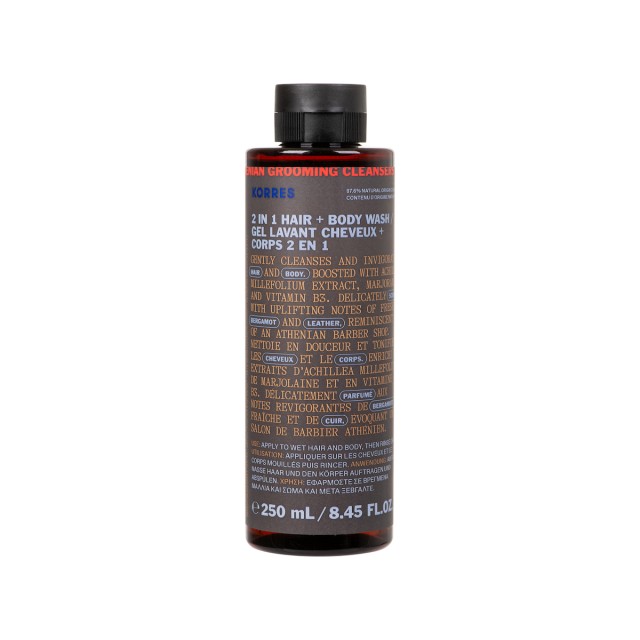 Korres ​Athenian Grooming Ανδρικό Σαμπουάν + Αφρόλουτρο 2 σε 1 250ml