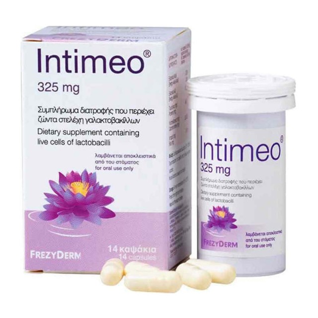 Frezyderm Intimeo Συμπλήρωμα Διατροφής με Ζώντα Στελέχη Γαλακτοβακίλλων 325mg 14 κάψουλες