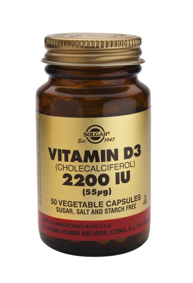 SOLGAR VITAMIN D3 2200IU 55MG 50 CAPS