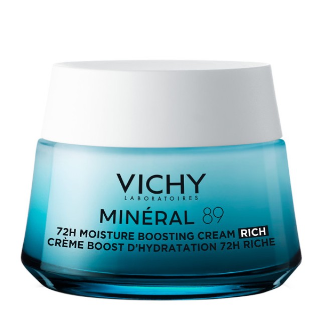 Vichy Mineral 89 72h Moisture Boosting Cream Rich Ενυδατική Κρέμα Προσώπου με Πλούσια Υφή, 50ml