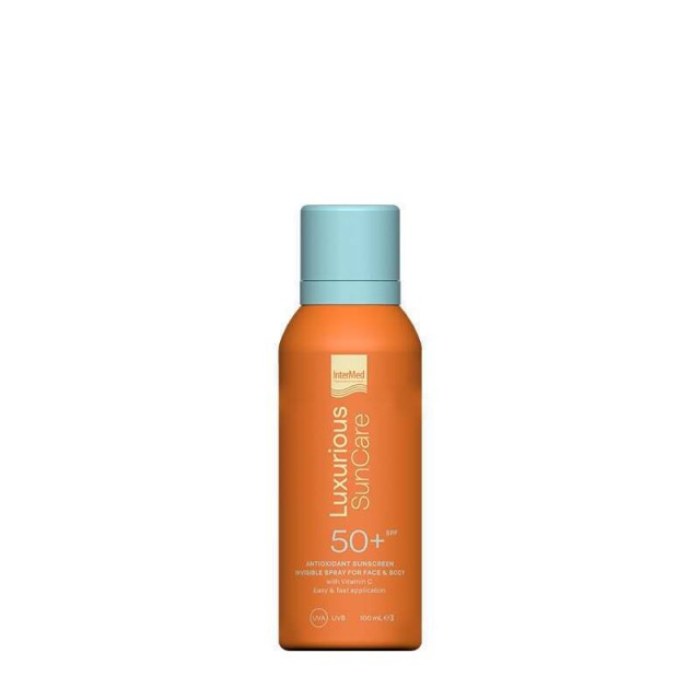 Intermed Luxurious Suncare Antioxidant Sunscreen Invisible Spray SPF 50+ Αντηλιακό Σπρέι για Πρόσωπο & Σώμα, 100ml