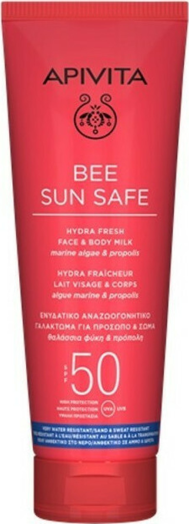 Apivita Bee Sun Safe Hydra Fresh Face & Body Milk Ενυδατικό Αντηλιακό Γαλάκτωμα για Πρόσωπο & Σώμα SPF50, 200ml