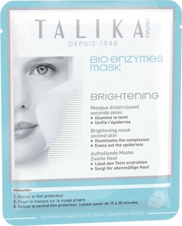 Talika Bio Enzymes Brightening Mask Μάσκα Προσώπου Λάμψης & Ενυδάτωσης 1τμχ