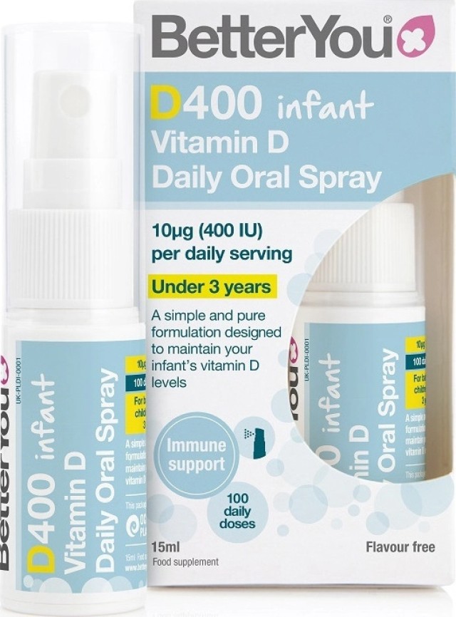 BetterYou Dlux infant 400 IU spray D3 15ml 100 Ψεκασμοί  6m - 3 ετών