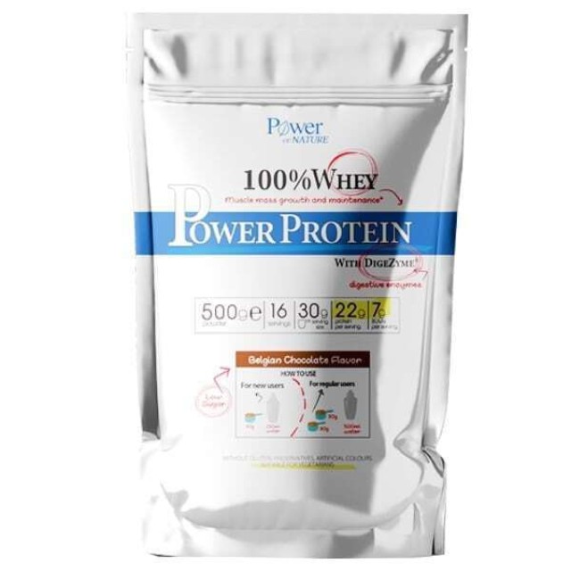 Power of Nature 100% Whey Power Protein Belgian Choco, 500g