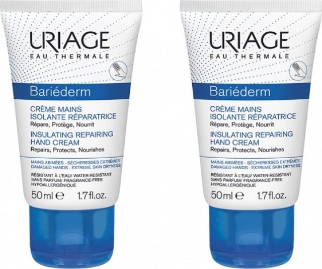 Uriage Promo Bariederm Repairing Hand Cream, Κρέμα Χεριών 2x50ml