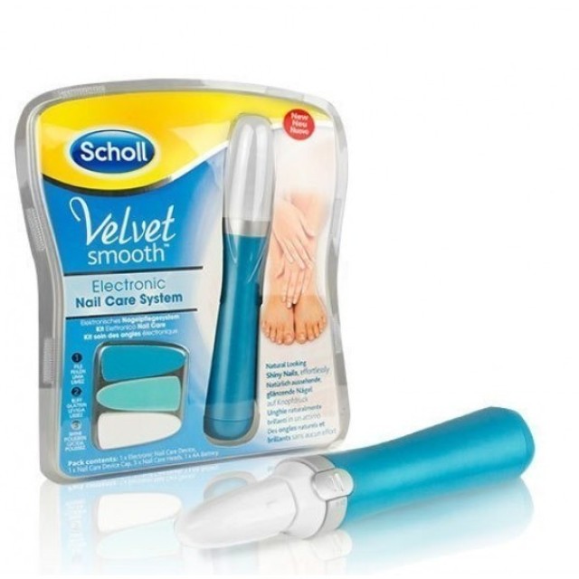 Dr. Scholl Velvet Smooth Ηλεκτρικό Σύστημα Περιποίησης Νυχιών με 3 Κεφαλές για Περιποιημένα Άκρα 1 τμχ