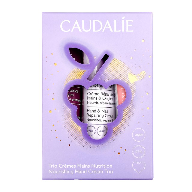 Caudalie Promo Pack Nourishing Hand Cream Trio Xmas Set Σετ με Κρέμες Χεριών Vinotherapist, 30ml & Thé des Vignes, 30ml & Rose de Vigne, 30ml