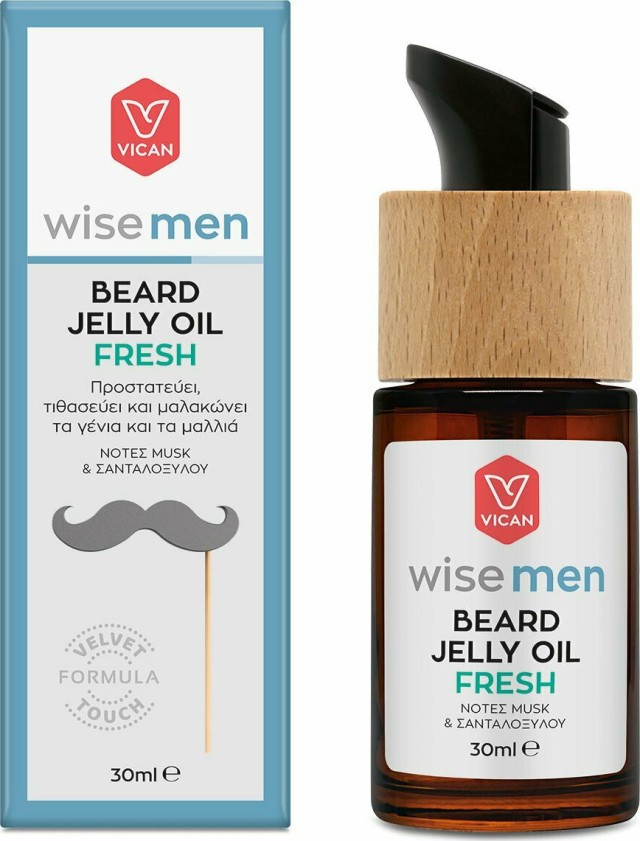 Vican Wise Men Beard Jelly Oil Fresh Ενυδατικό Λάδι για τα Γένια 30ml