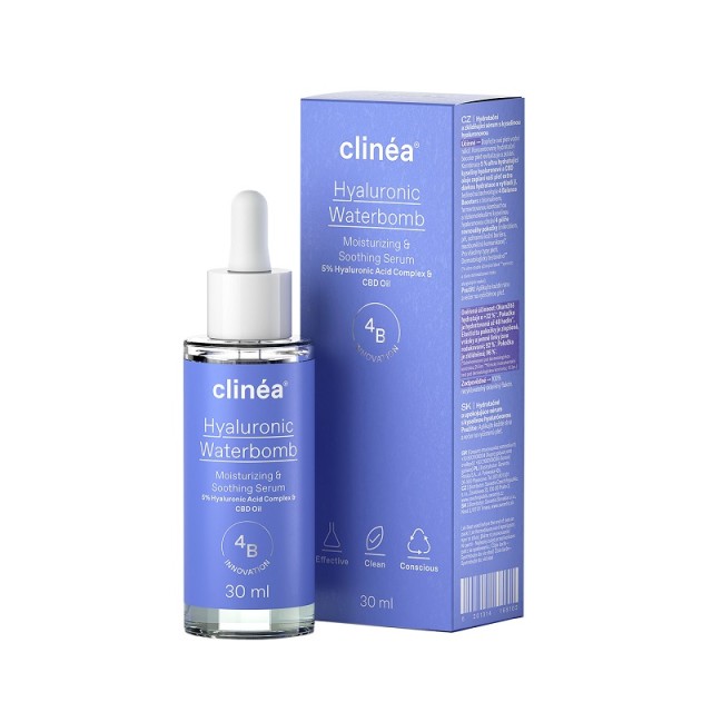 Clinea Hyaluronic Waterbomb Ενυδατικό Serum Προσώπου με Υαλουρονικό Οξύ 30ml